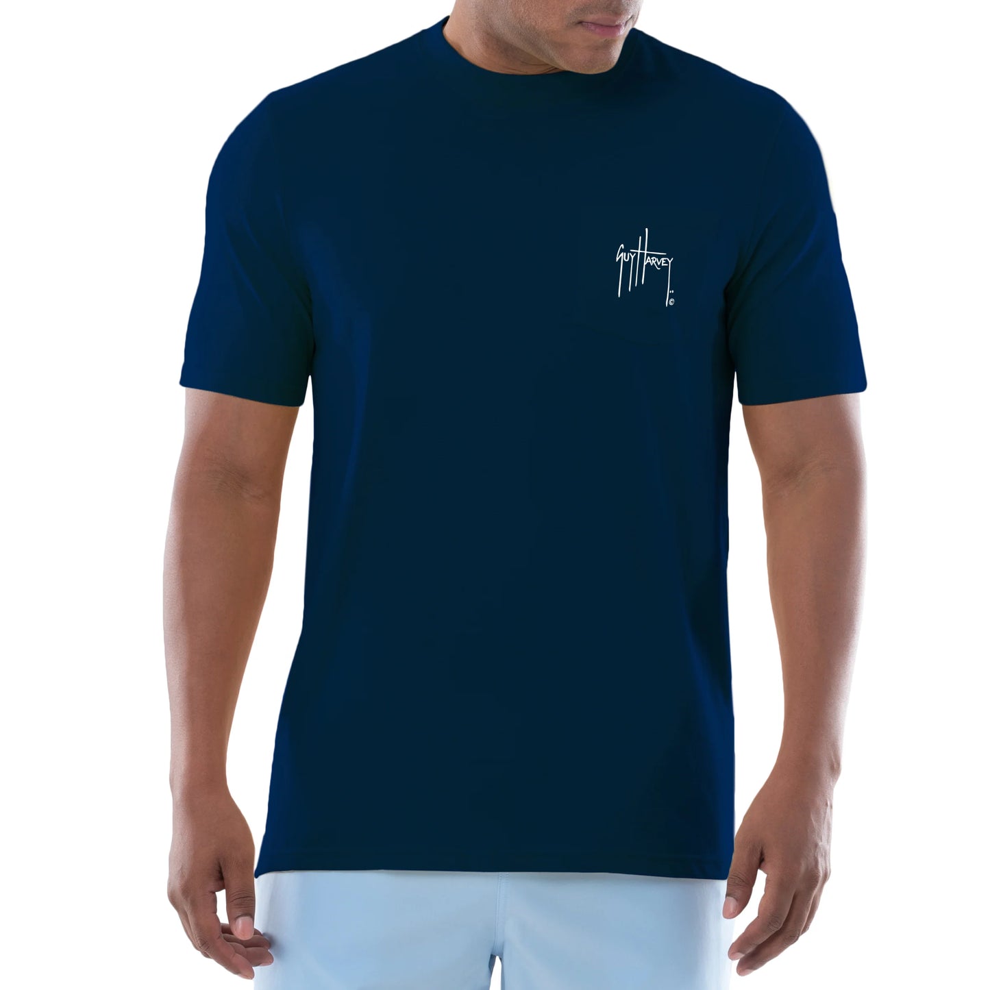 Guy Harvey Americana Fish Crew Neck Pocket T-Shirt