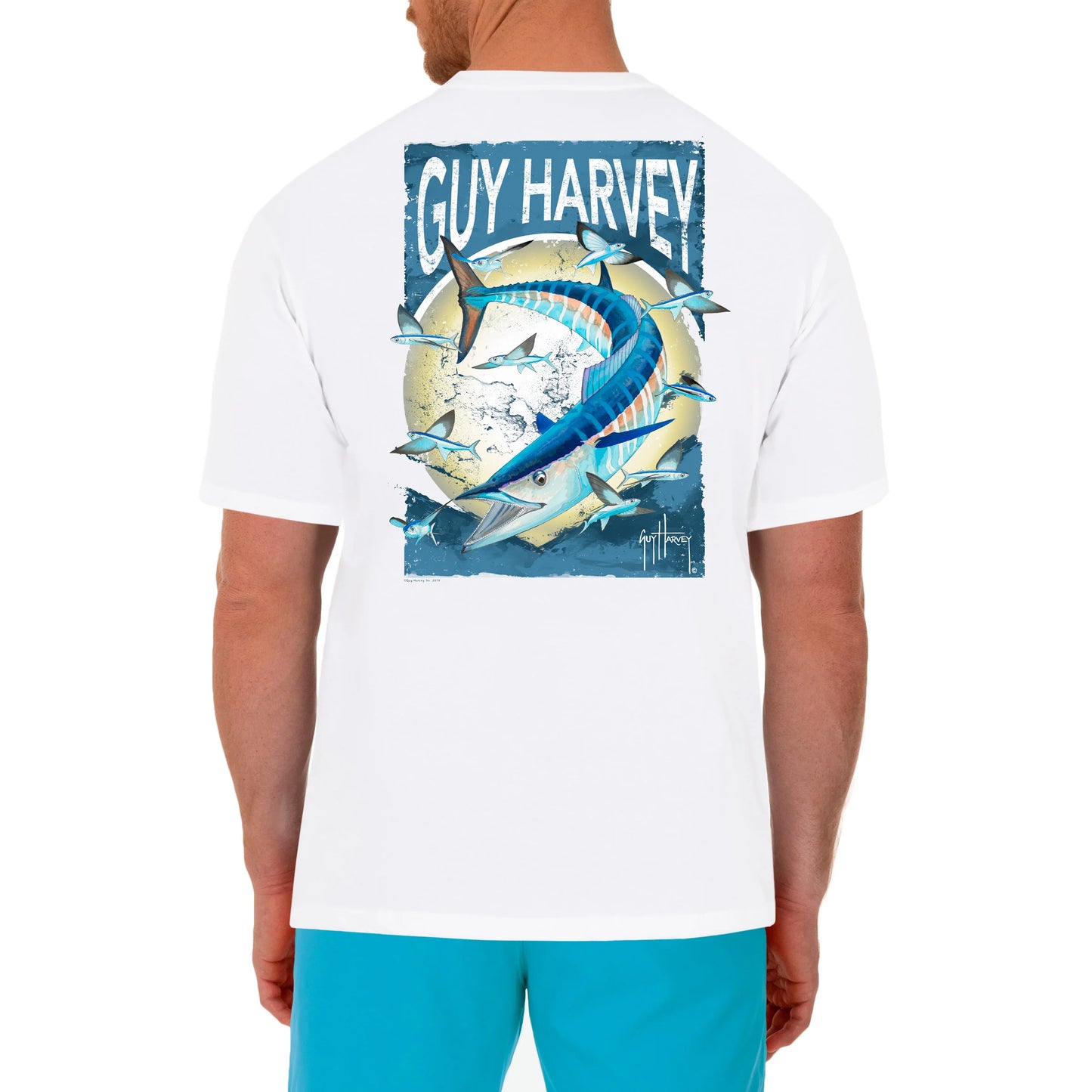 Guy Harvey Offshore Haul Wahoo Pocket T-Shirt